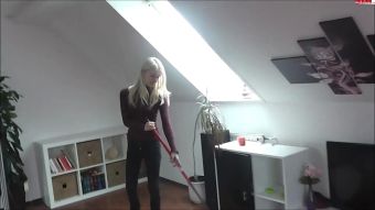 Blowjob Surprise Bang with Hot Housecleaning GF Gay Oralsex
